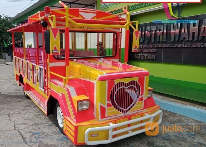 Odong Odong Kereta Panggung Tayo Double Jok - Kereta Mini Wisata Becak Cinta