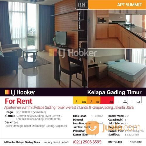 Apartemen Summit Kelapa Gading Tower Everest 2 Lantai 8 Kelapa Gading, Jakarta Utara