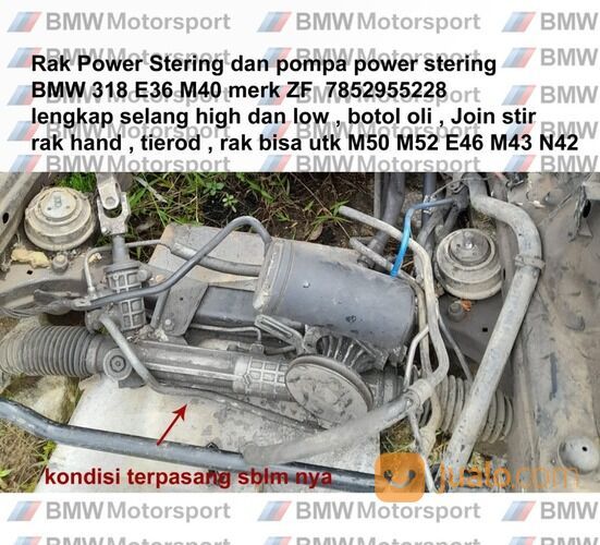 Rak Power Stering Dan Pompa BMW 318 E36 M40 ZF 7852955228 Komplit