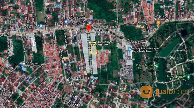 Gudang 5 M nego Kawasan Pergudangan Platinum Riau LT 748 m2 LB 1008m2