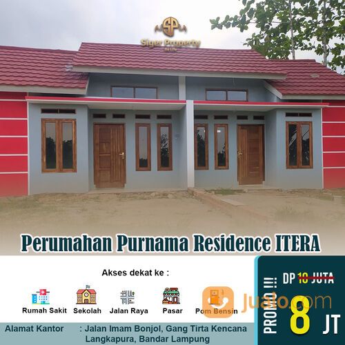 perumahan subsidi purnama residence deket exit itera