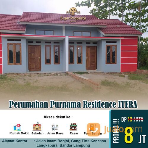 perumahan subsidi purnama residence deket exit itera