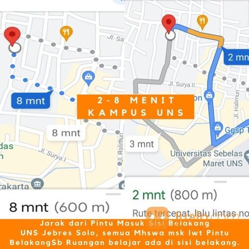 Rumah Kost Kontrakan 17 Kamar Belakang UNS Solo