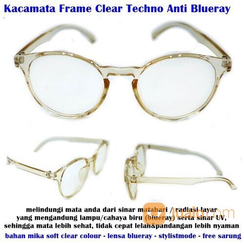 Kacamata Blue Ray Lens Frame Original Kuning