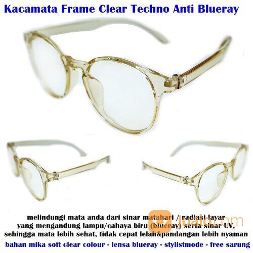 Kacamata Blue Ray Lens Frame Original Kuning