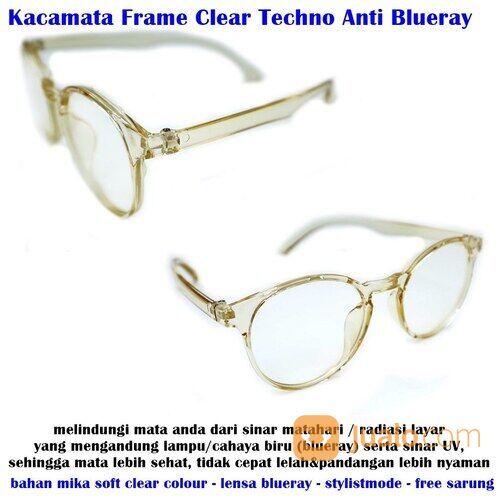 Kacamata Blue Ray Lens Frame Original Kuning