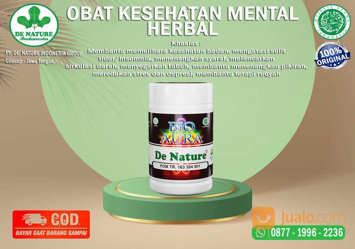 OBAT DEPRESI HERBAL BIO AURA OBAT GANGGUAN MENTAL STRESS GILA HERBAL