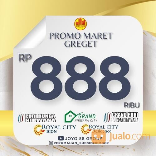 PROMO RUMAH SUBSIDI JEMBER GRAND PURI BUNGA NIRWANA 888 MARET
