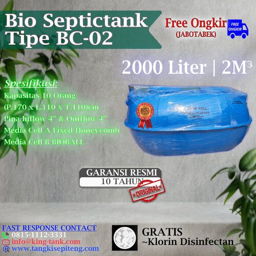 Tangki BIOTANK BIOTECH BIOFIL 2000 Liter / 2 m3