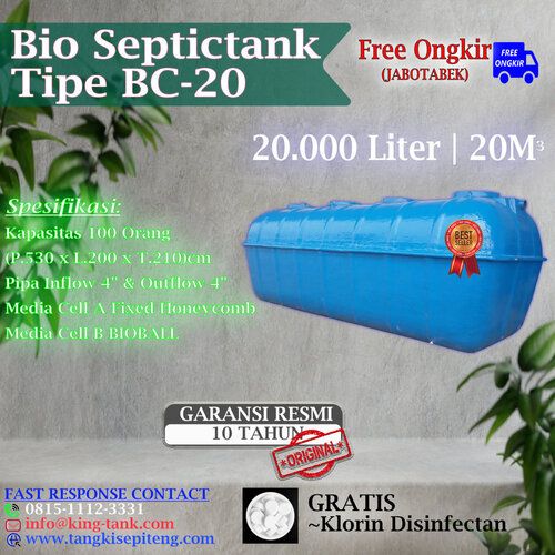 Tangki BIOTANK BIOTECH BIOFIL 20.000 Liter / 20 m3