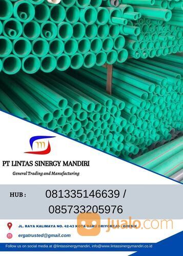 PIPA PPR HIJAU SALURAN AIR PANAS DAN DINGIN UKURAN LENGKAP