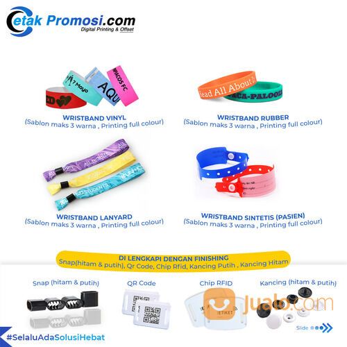 Wristband Vinyl Wristband yupo Wristband event Gelang event ukuran standard kualitas premium