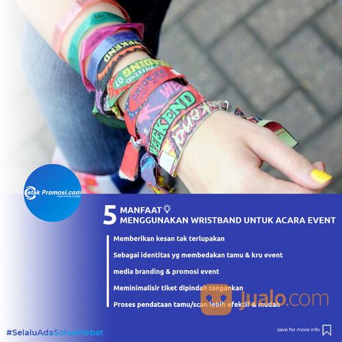 Wristband Vinyl Wristband yupo Wristband event Gelang event ukuran standard kualitas premium