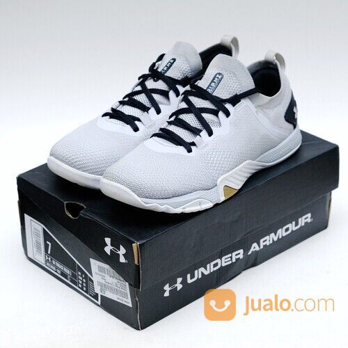 Under Armour TriBase Reign 3 Grey Size 40 Sepatu Gym Fitness Training Olahraga