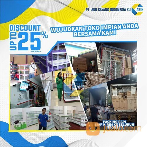 perlengkapan rak minimarket & rak toko murah kota palu