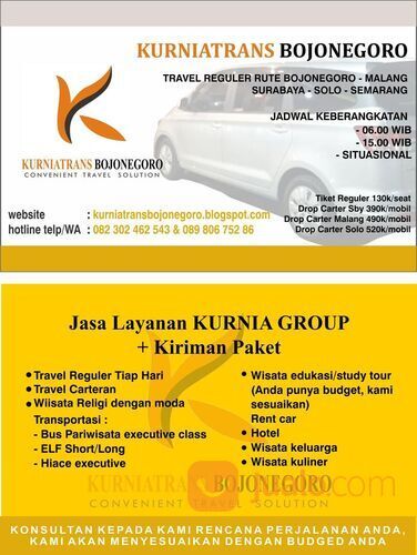 Travel bojonegoro solo jogja kurniatrans