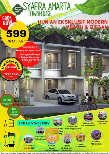 New Cluster Syafira Amarta Town House 599 JT-an**