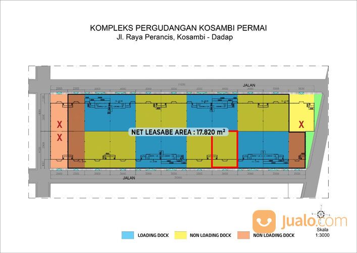 (TSI/15667) Kompleks Pergudangan Kosambi Permai, Tangerang, 30x44 m², 1 Lt, SHM