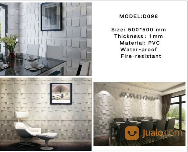 Wallpanel 3d Ukuran 50cm Dan 30cm Buat Indoor Dan Outdoor