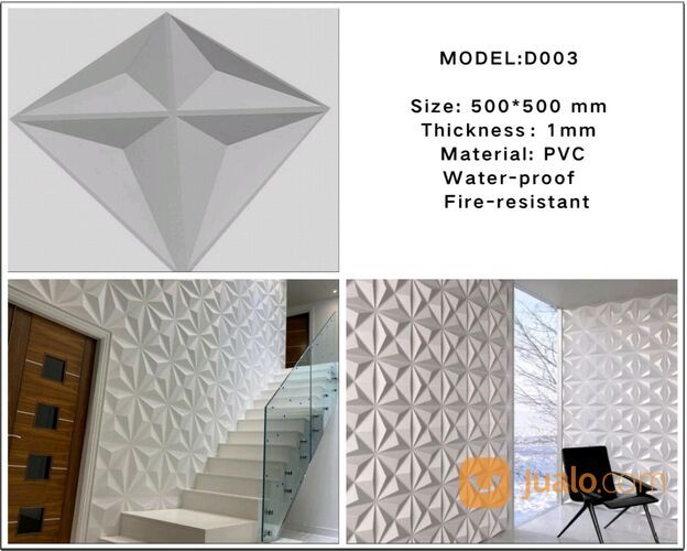 Wallpanel 3d Ukuran 50cm Dan 30cm Buat Indoor Dan Outdoor
