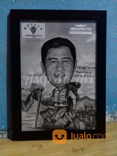 jasa buat gambar lukisan karikatur handmade hasil mirip