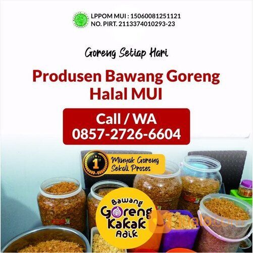 Distributor Bawang Goreng Semarang Botol Crispy Curah Cirebon Campur kulit singkong