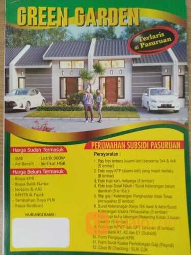 PERUMAHAN PASURUAN GREEN GARDEN 5 MENIT ALUN2 BANGIL