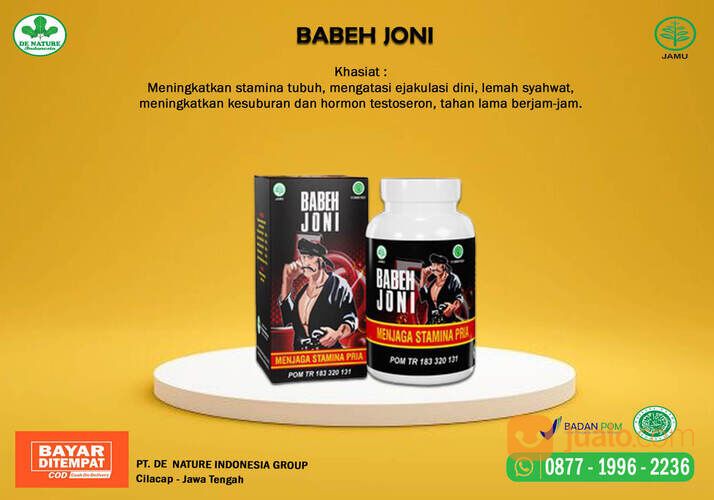 OBAT KAPSUL HERBAL BABEH JONI SUPLEMEN ALAMI AMAN BPOM MEMPERPANJANG DURASI