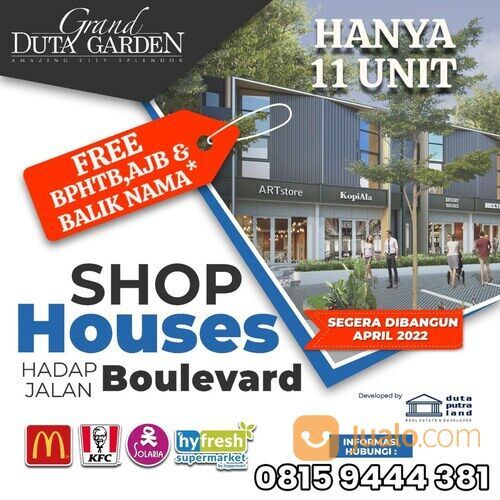 Ruko Grand Duta Garden Dekat Tol Bandara Soekarno-Hatta