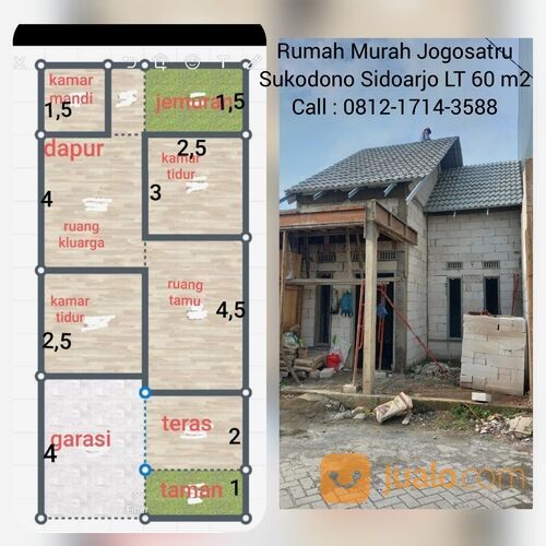 Rumah Murah di Sukodono Sidoarjo Daerah Jogosatru