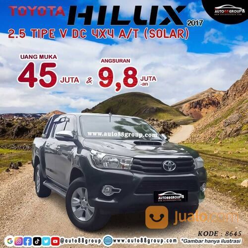 *PROMO DP 45 JUTA TOYOTA HILUX (DARK GREY MICA METALLIC) TYPE V 2.5CC A/T (2017)