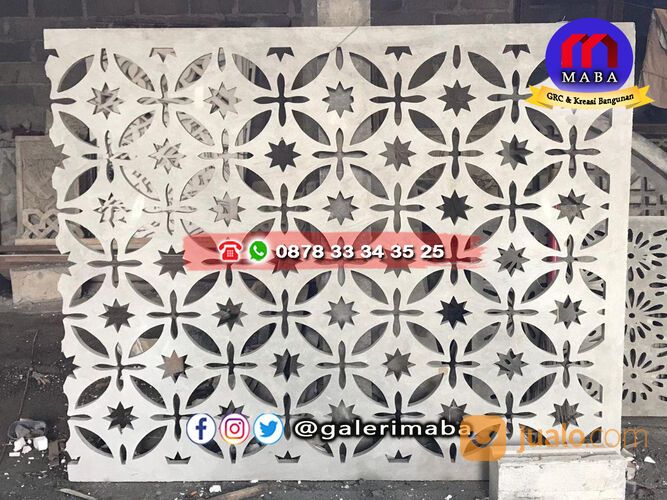 GRC Krawangan Motif Batik Kawung