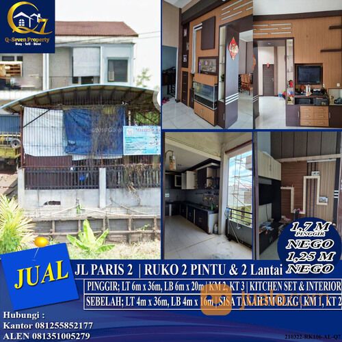 Ruko Strategis, Jalan Paris 2, Pontianak, Kalimantan Barat