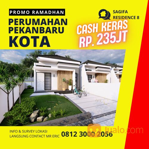 Rumah Murah di Bawah 250 juta Pekanbaru Tipe 40/95 Sagifa Residence 8 PROMO