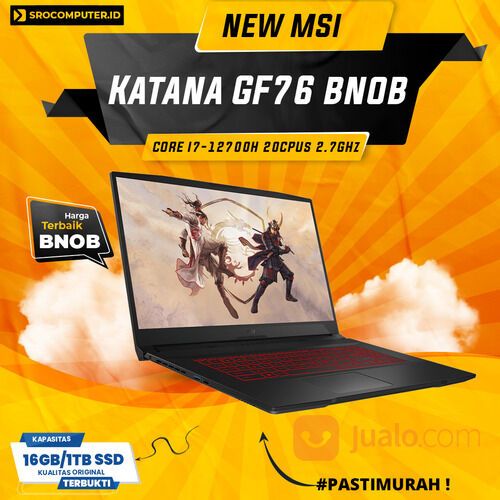 MSI Katana GF76 - 12U RTX 3060 6GB Core i7-12700H (20CPUs) 2.7GHz - 16GB / 1TB SSD