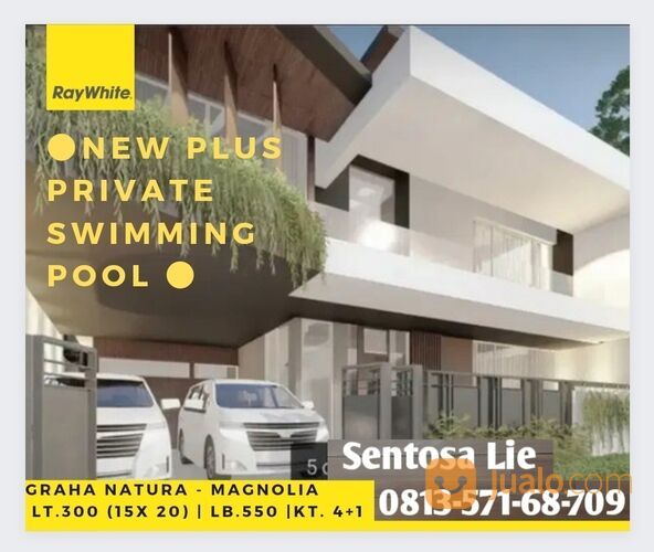 Rumah Baru GRAHA NATURA Surabaya Ada Kolam Renang PRIBADI - NEW 2,5 Lantai - Dekat GWalk Citraland