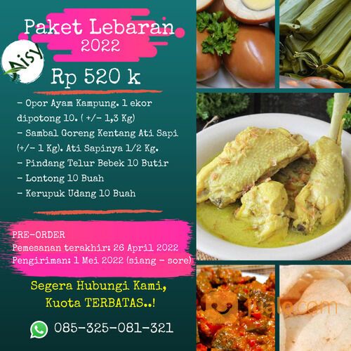 Hampers Parcel Paket Lebaran : Lontong Opor + Sambal Goreng