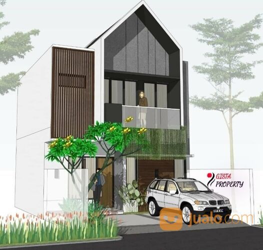 Rumah Baru 2 LT Dalam Cluster Lokasi di Jalan Putri Tunggal Cimanggis Depok