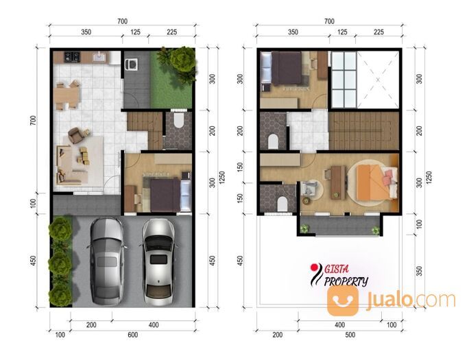 Rumah Baru 2 LT Dalam Cluster Lokasi di Jalan Putri Tunggal Cimanggis Depok