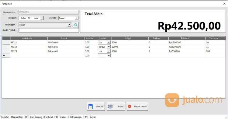 Aplikasi Kasir Toko Minimarket di Kota Samarinda
