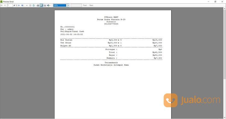 Aplikasi Kasir Toko Minimarket di Kota Samarinda