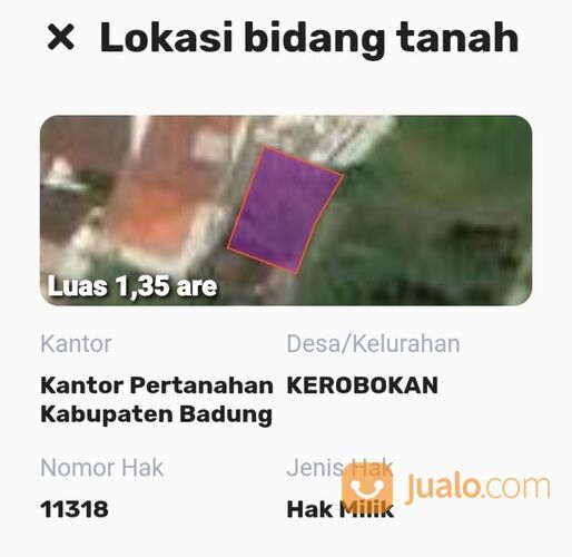 Tanah 1,35 Are, Jl. Tegal Cupek Gg. Barata Umalas Kerobokan Kuta Utara