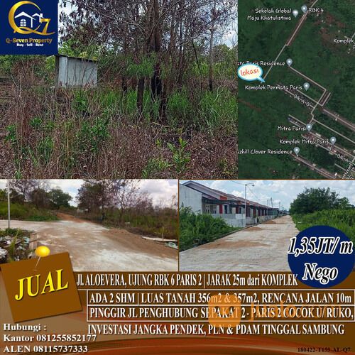 Tanah Investasi Jl. Aloevera, Pontianak, Kalimantan Barat