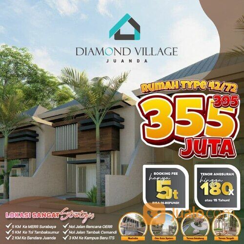 Hunian modern Tipe 42/72 hanya 355juta Tambak Cemandi , Sedati