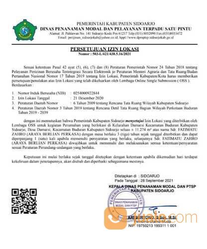 Hunian modern Tipe 42/72 hanya 355juta Tambak Cemandi , Sedati