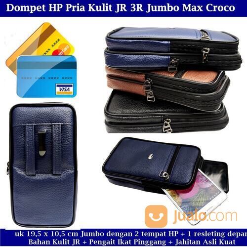 Dompet Kulit Hp Pria Pinggang Resleting 3 JR Max