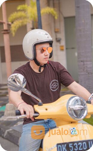 Helm Bogo Classic Retro Original (Warna Cream)