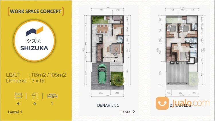 Rumah 2 Lantai Design Khas Jepang Hanya 10 Menit ke AEON MALL BSD, Pintu Tol, dan Stasiun