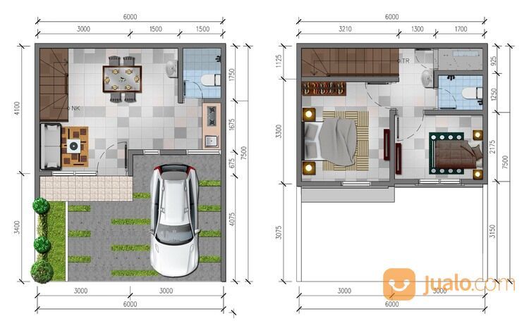 Rumah 2 lantai Cluster River Garden Galuh Mas Karawang