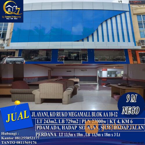 Ruko Pusat Bisnis, Ko. Megamall Blok AA, Pontianak, Kalimantan Barat
